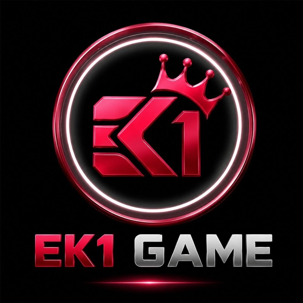 EK1 mobile app interface with online gaming features and secure user experience.